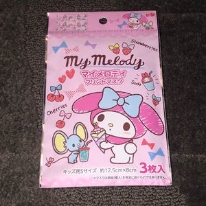 My Melody & Flat Sanrio Face Masks Kawaii Japan Exclusive *Children's Size*